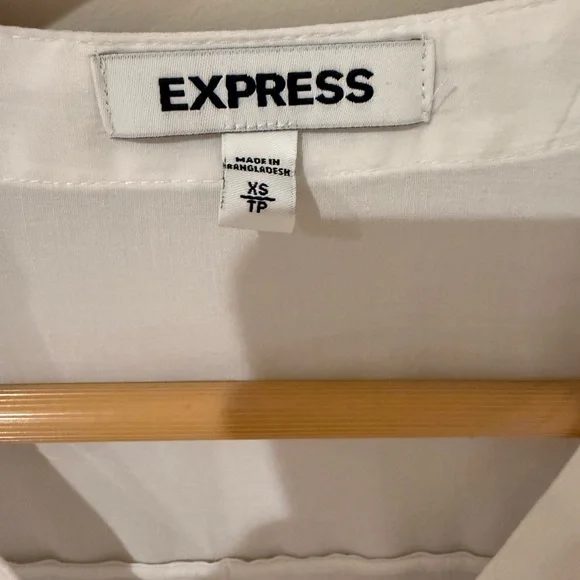 Express White V-Neck Utility Blouse - Picture 2 of 2